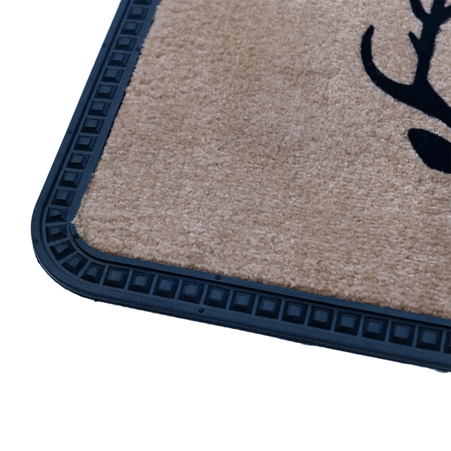 OnlyMat Elegant Reindeer Design Soft All-Purpose Mat for Door Entrance 40x60x8mm (Beige)