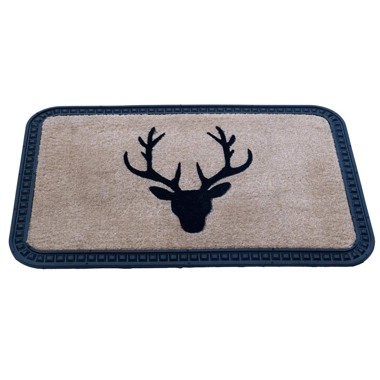 OnlyMat Elegant Reindeer Design Soft All-Purpose Mat for Door Entrance 40x60x8mm (Beige)