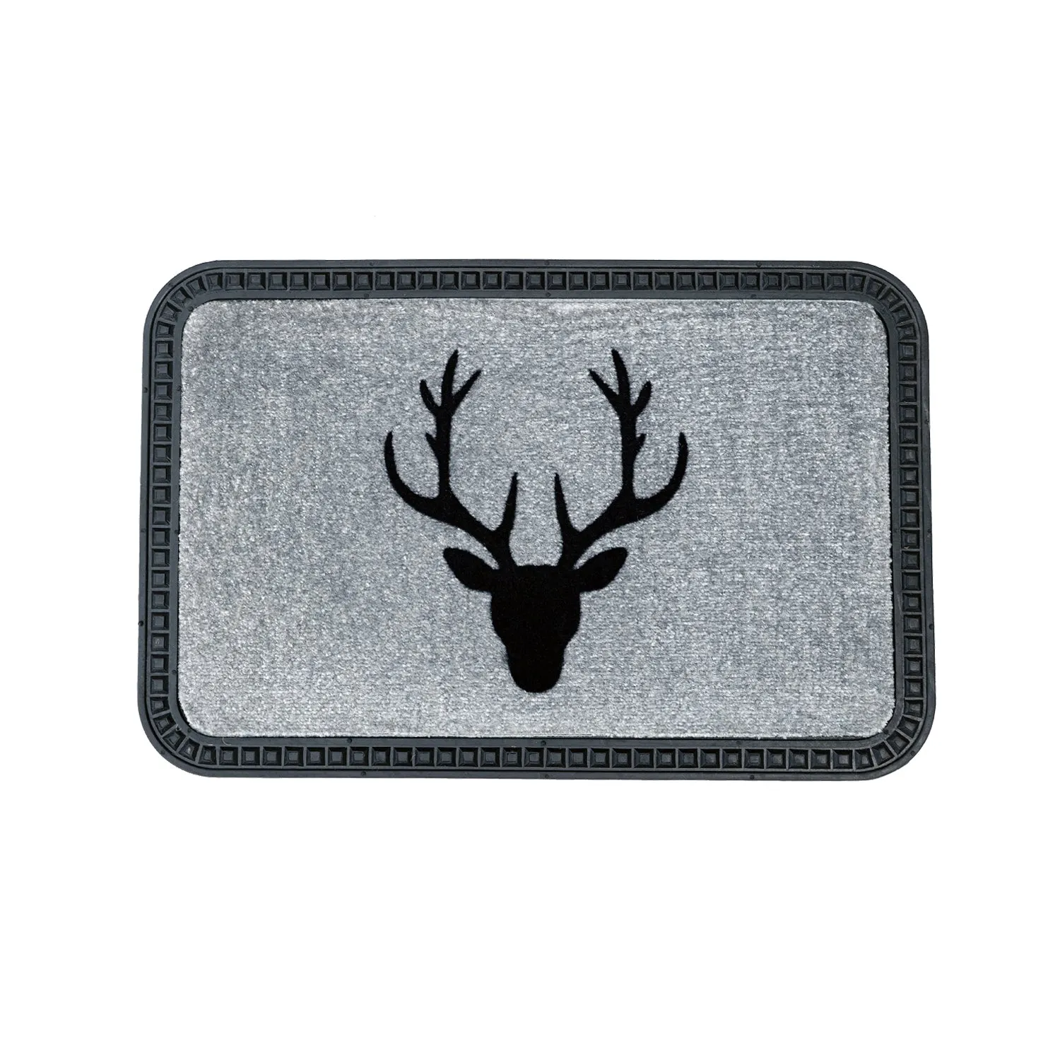 OnlyMat Onlymat Reindeer Design Soft All-Purpose Mat Kitchen Bathroom Door Entrance 40x60x8mm (Grey)