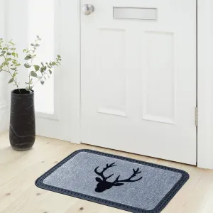 OnlyMat Onlymat Reindeer Design Soft All-Purpose Mat Kitchen Bathroom Door Entrance 40x60x8mm (Grey)