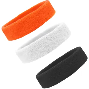 Orange White Black Head Sweatbands - 3 Pack