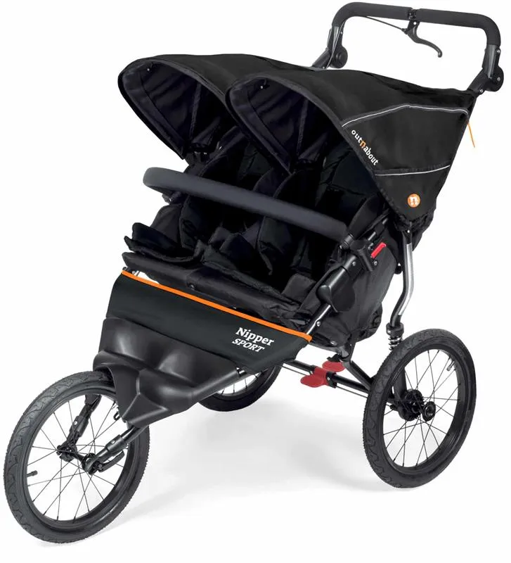 Outnabout Nipper Double Sport summit black (includes seat liner and Bumper Bar)