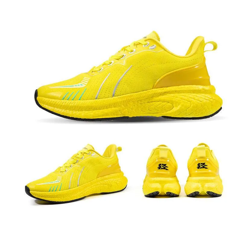 Popcorn Thick Sole Lightweight Flying Woven Running Shoes