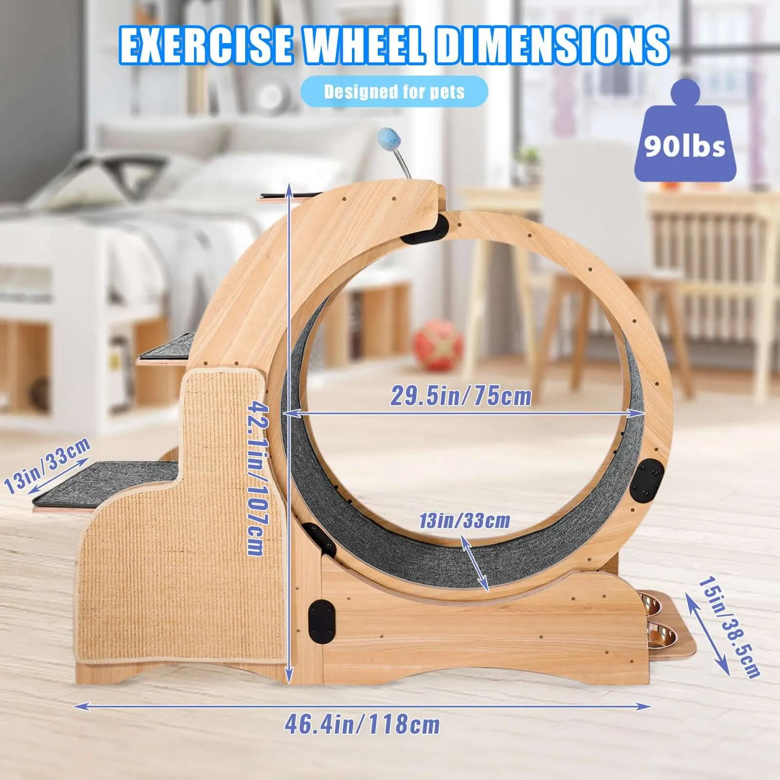 Premium Cat Running Wheel & Activity Center