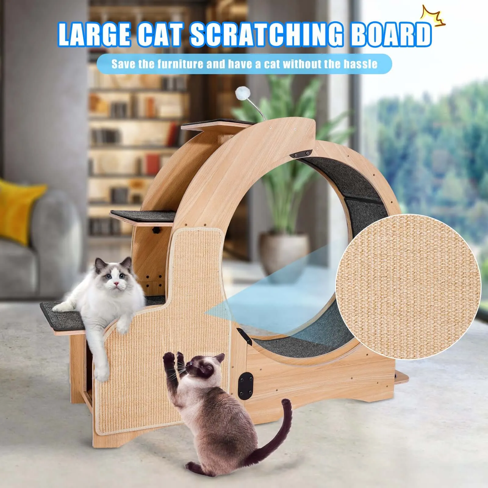 Premium Cat Running Wheel & Activity Center