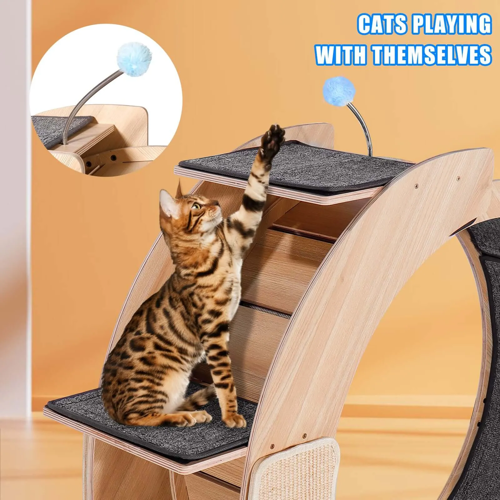 Premium Cat Running Wheel & Activity Center