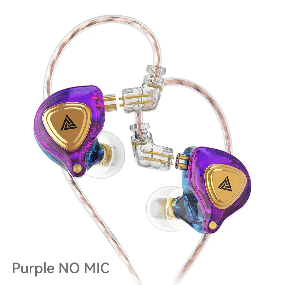 QKZ ZX3 No-Mic Dynamic Earphone In-Ear Monitor HiFi Heavy Bass Wired Headphones Gaming Sports Music Stereo Headsets