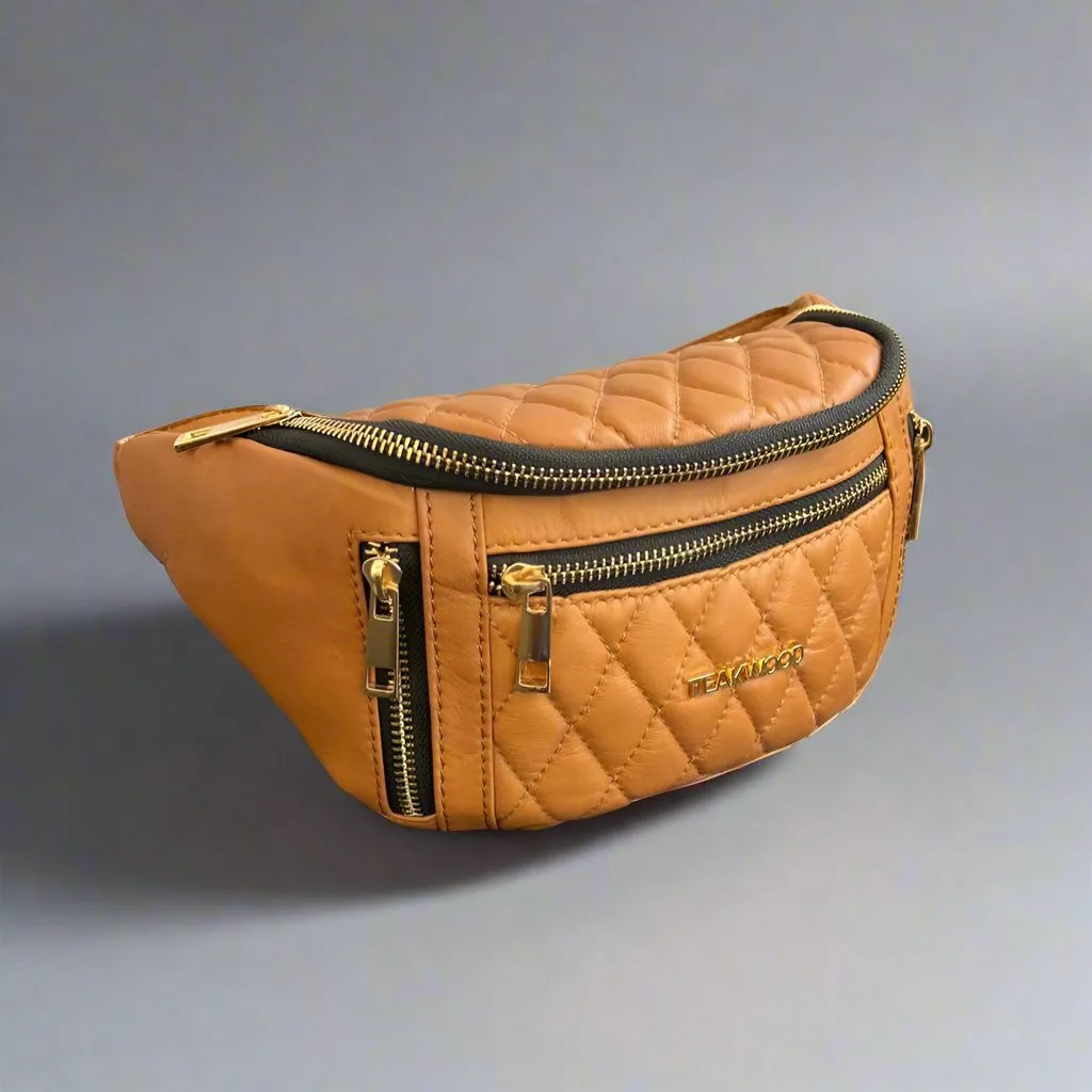 Quilted Sheep Leather Waist Bag