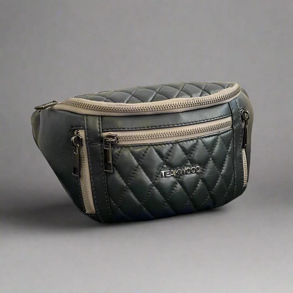 Quilted Sheep Leather Waist Bag