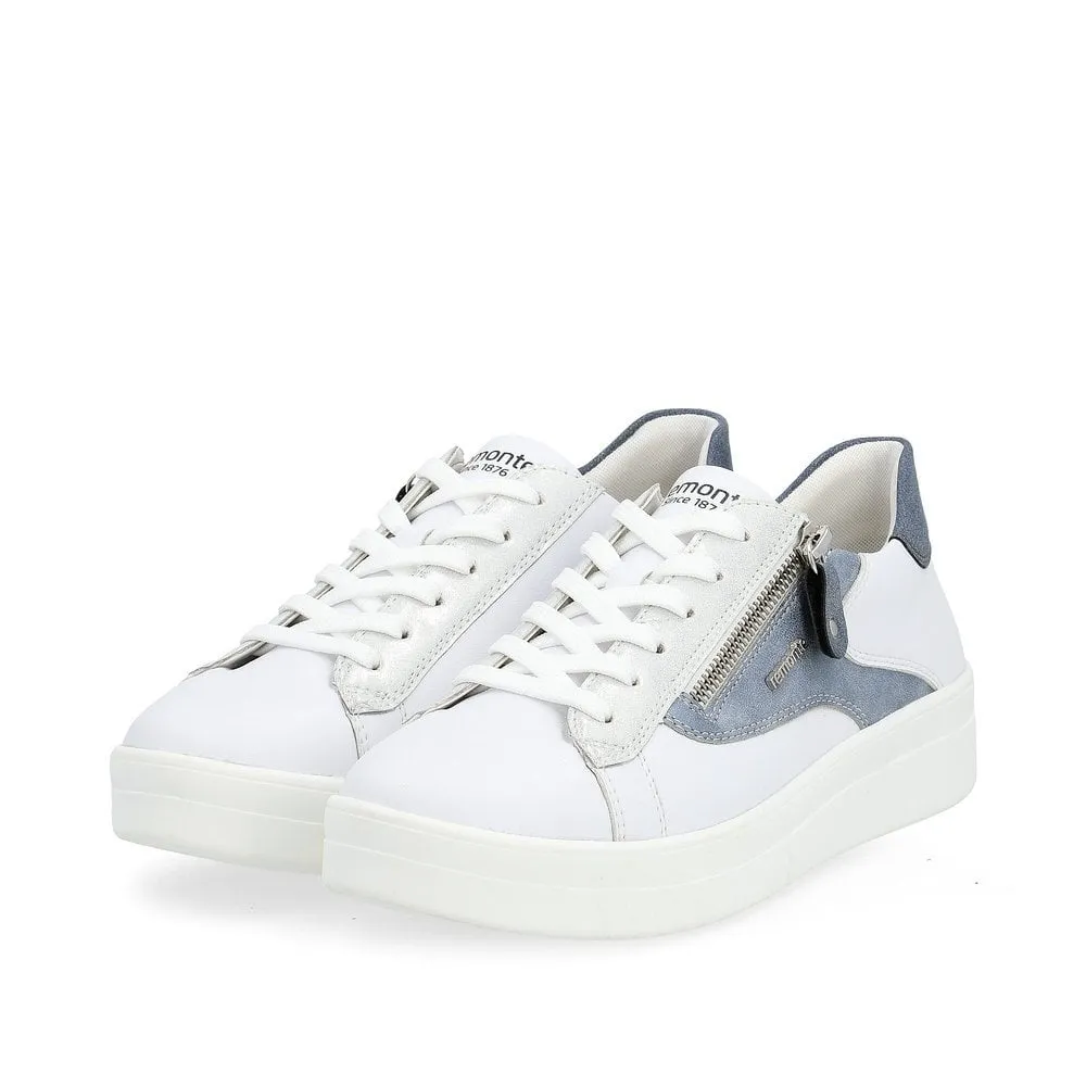 Remonte Trainers D0J03 Ladies Shoes White Combi