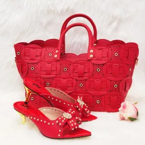 Rivet Style Shoes and Bag to Match