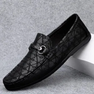 Shoes Men  Classic Genuine Leather Loafers Mens Slip-On