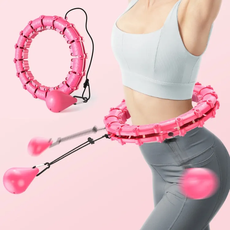 Smart Thin Waist Ring Women Will Not Fall Off Detachable Abdominal Ring Fitness Equipment, Size: 27 Knots(Pink)