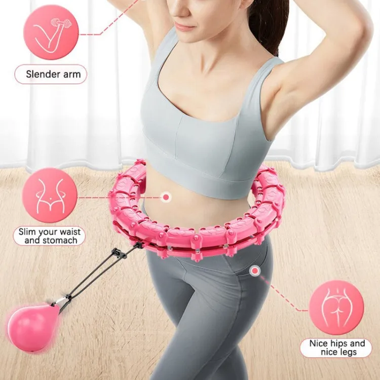 Smart Thin Waist Ring Women Will Not Fall Off Detachable Abdominal Ring Fitness Equipment, Size: 27 Knots(Pink)