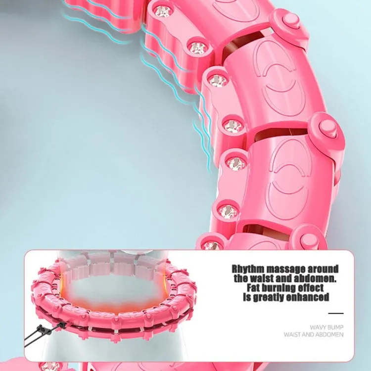 Smart Thin Waist Ring Women Will Not Fall Off Detachable Abdominal Ring Fitness Equipment, Size: 27 Knots(Pink)