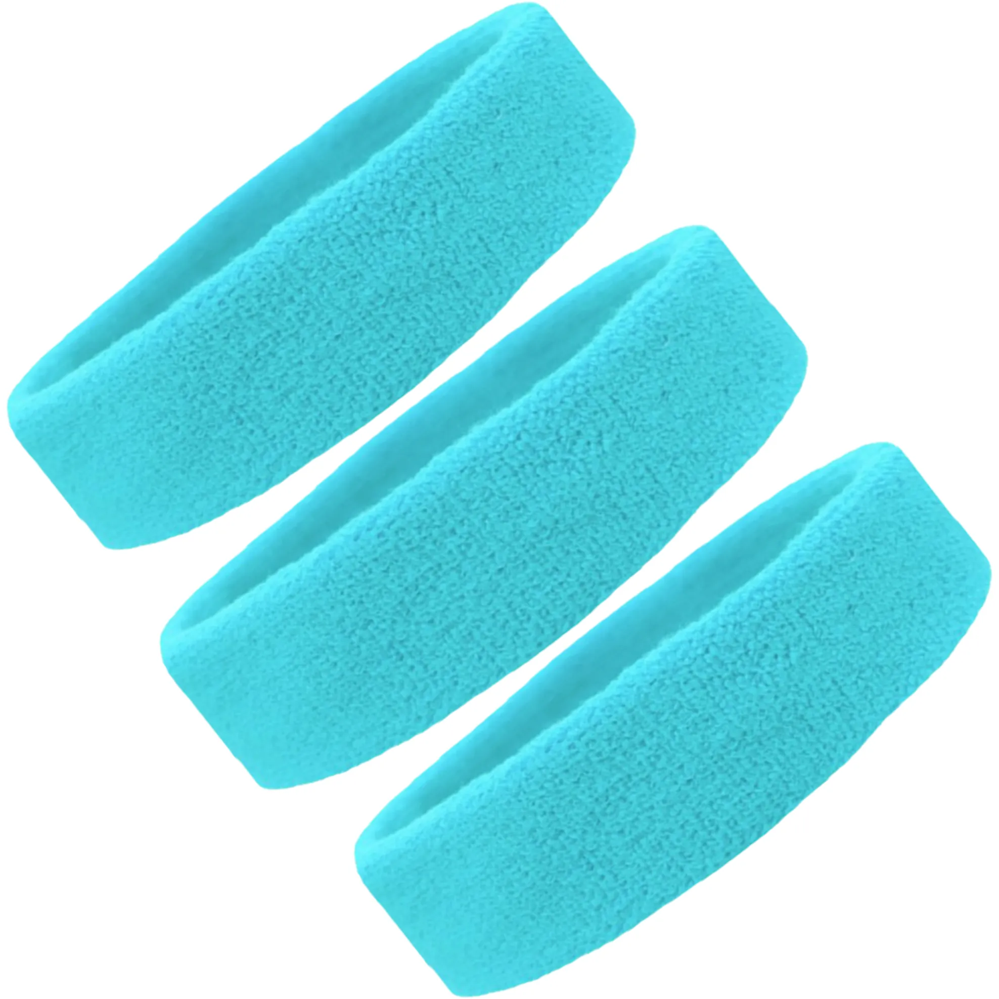 Teal Head Sweatbands - 3 Pack