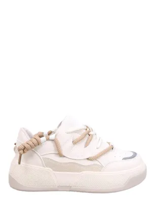 TEEK - Khaki Rope Laces Sneakers