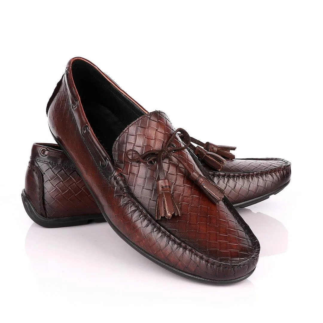 Terry Taylors Coffee Brown Drivers with Tassels