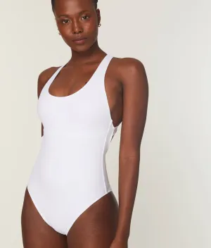 THE HAND LOOM The Tulum Eco Nylon Womens One Piece White - Long Torso