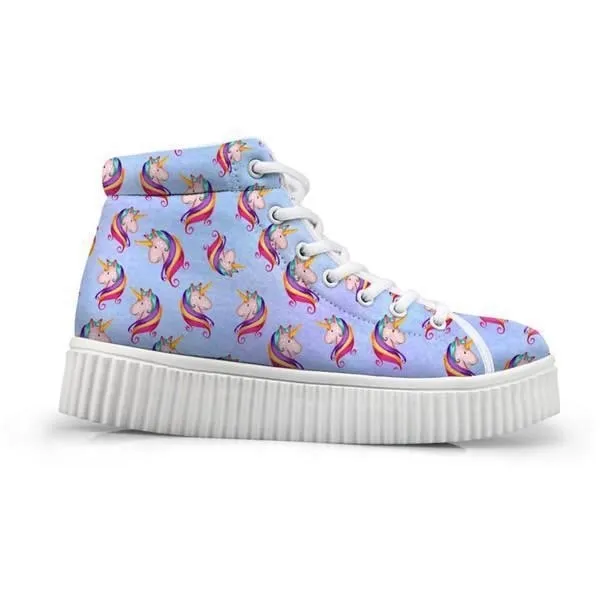 Unicorn Wedge High Tops (Many Colors)