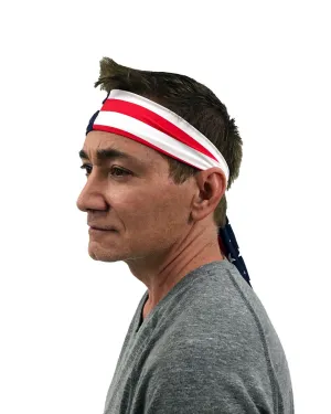 USA Flag Headband - Stars and Stripes Ties in Back