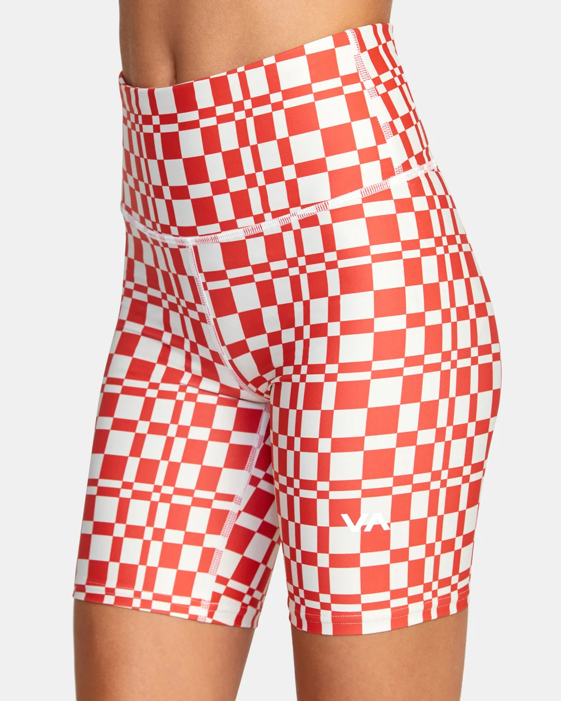 VA Essential 7" Bike Shorts - Grid Trip Red Earth