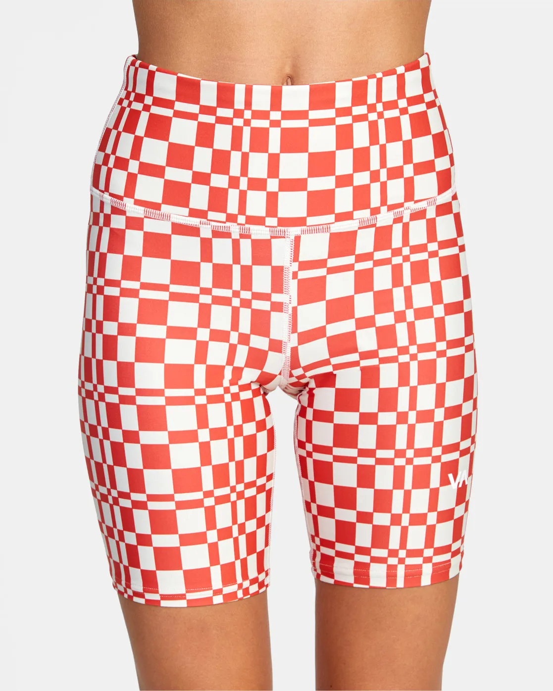 VA Essential 7" Bike Shorts - Grid Trip Red Earth