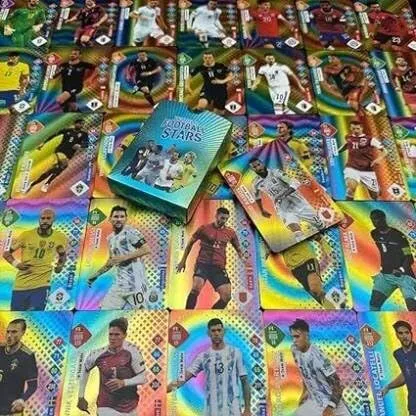 Wagela Premium Metal Football Cards 2023-24 Edition 55 Pcs Legend Cards World Cup Cards (Multicolor)