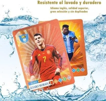 Wagela Premium Metal Football Cards 2023-24 Edition 55 Pcs Legend Cards World Cup Cards (Multicolor)