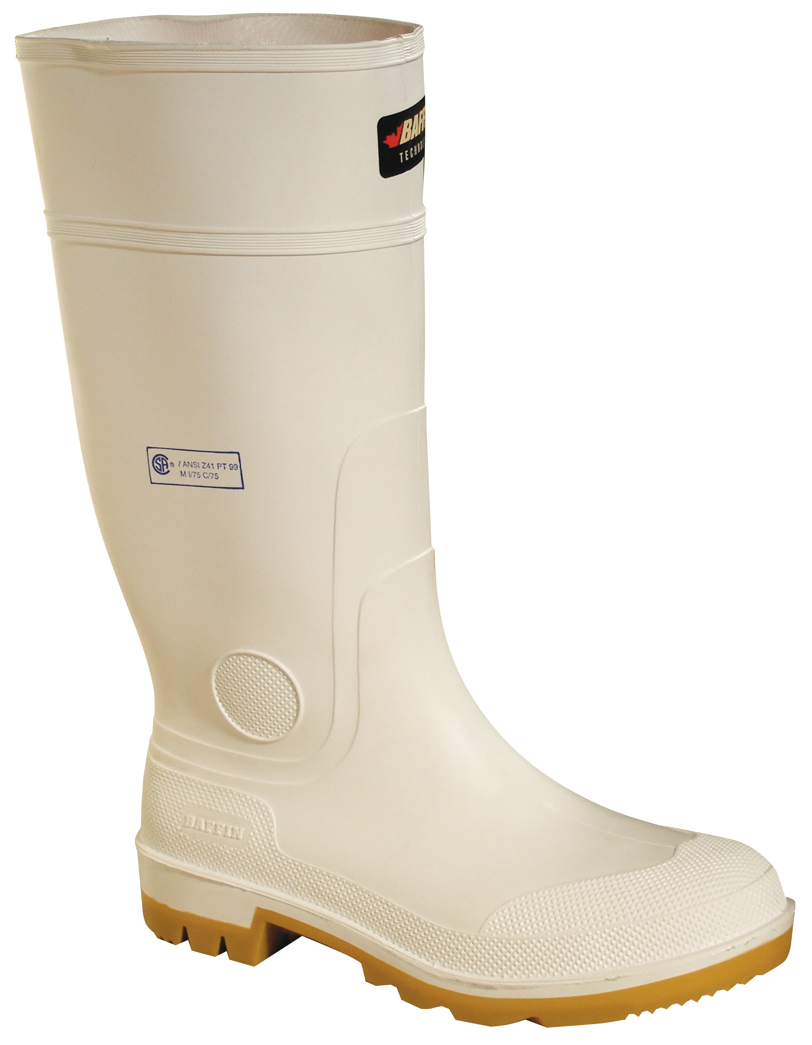 White Bully Boots with Steel Toe | 15"