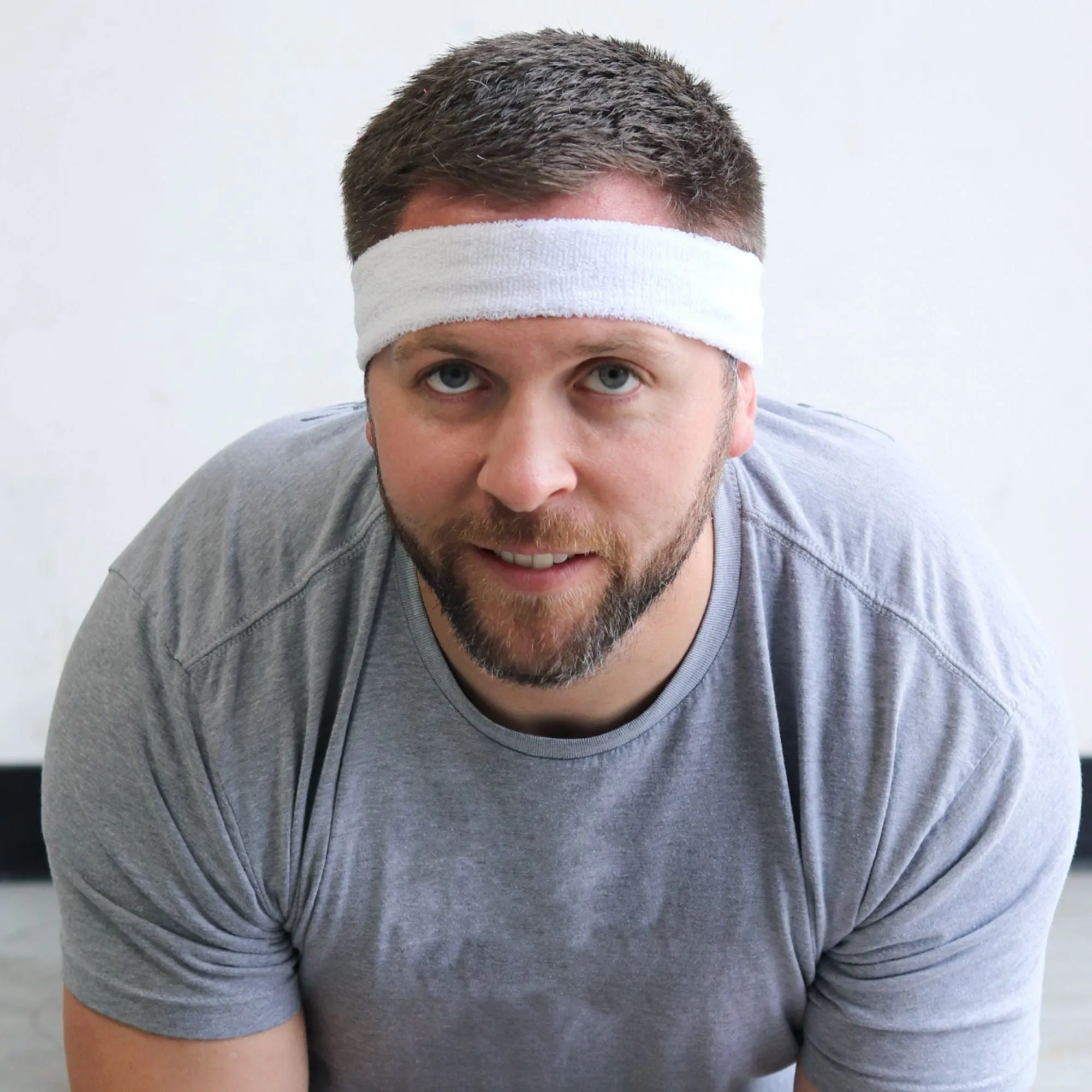 White Head Sweatbands - 12 Pack