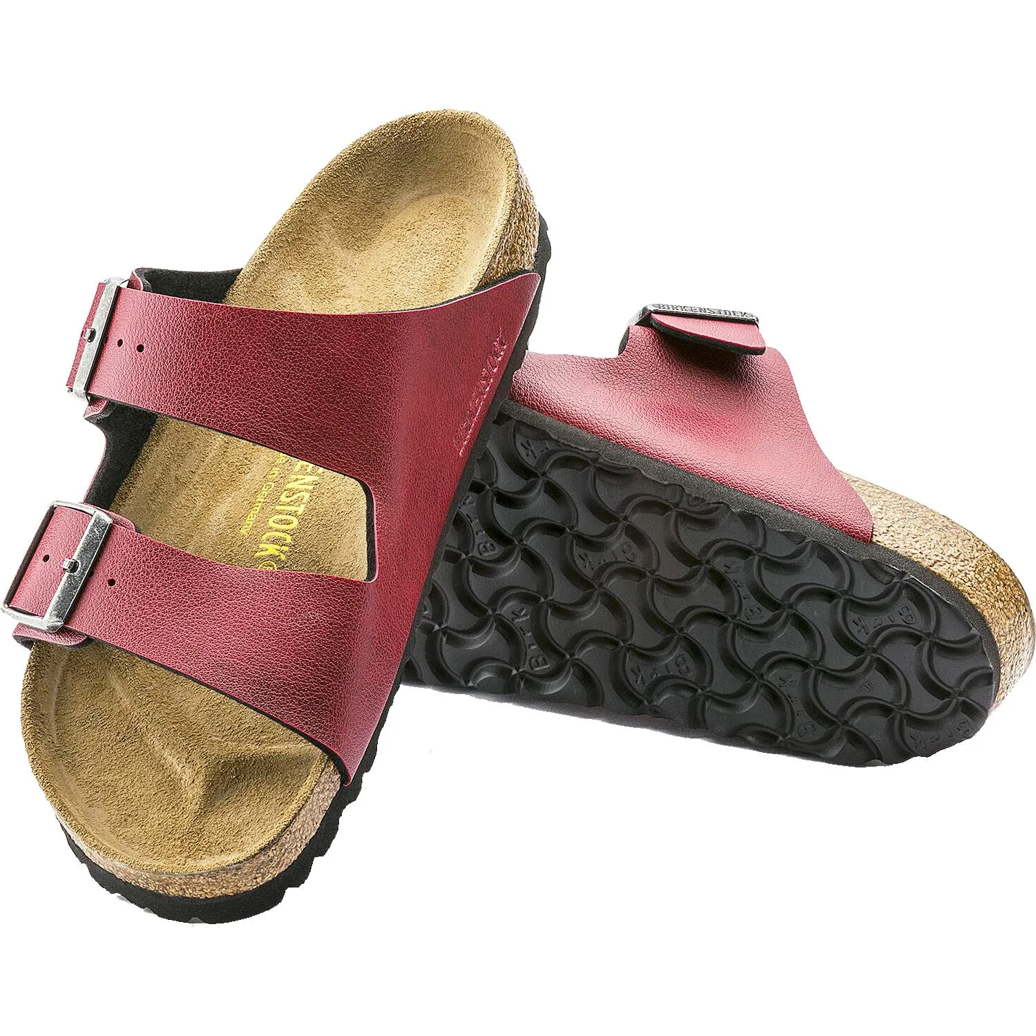 Women's Birkenstock Arizona Bordeaux Pull Up Birko-Flor