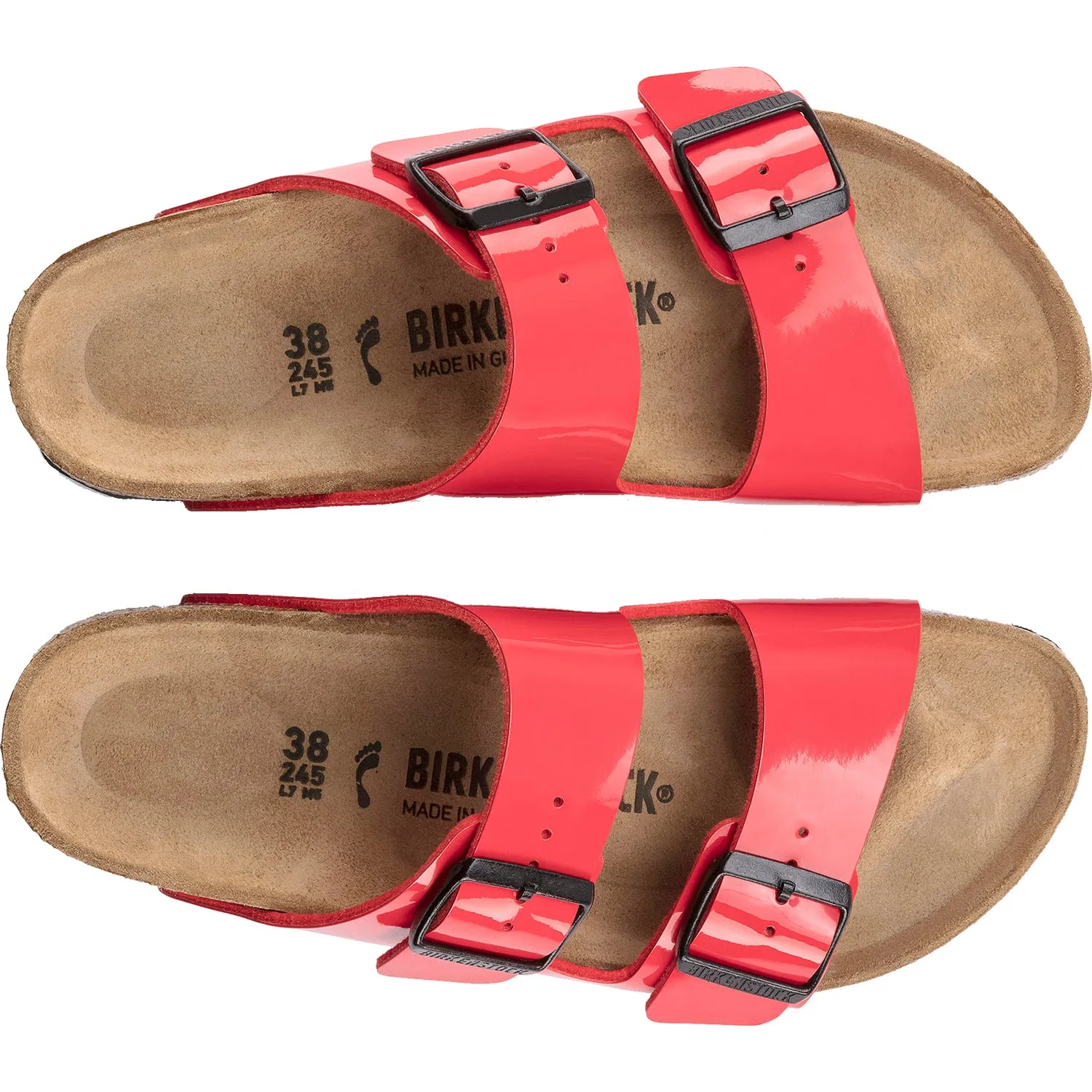 Women's Birkenstock Arizona Cherry Patent Birko-Flor