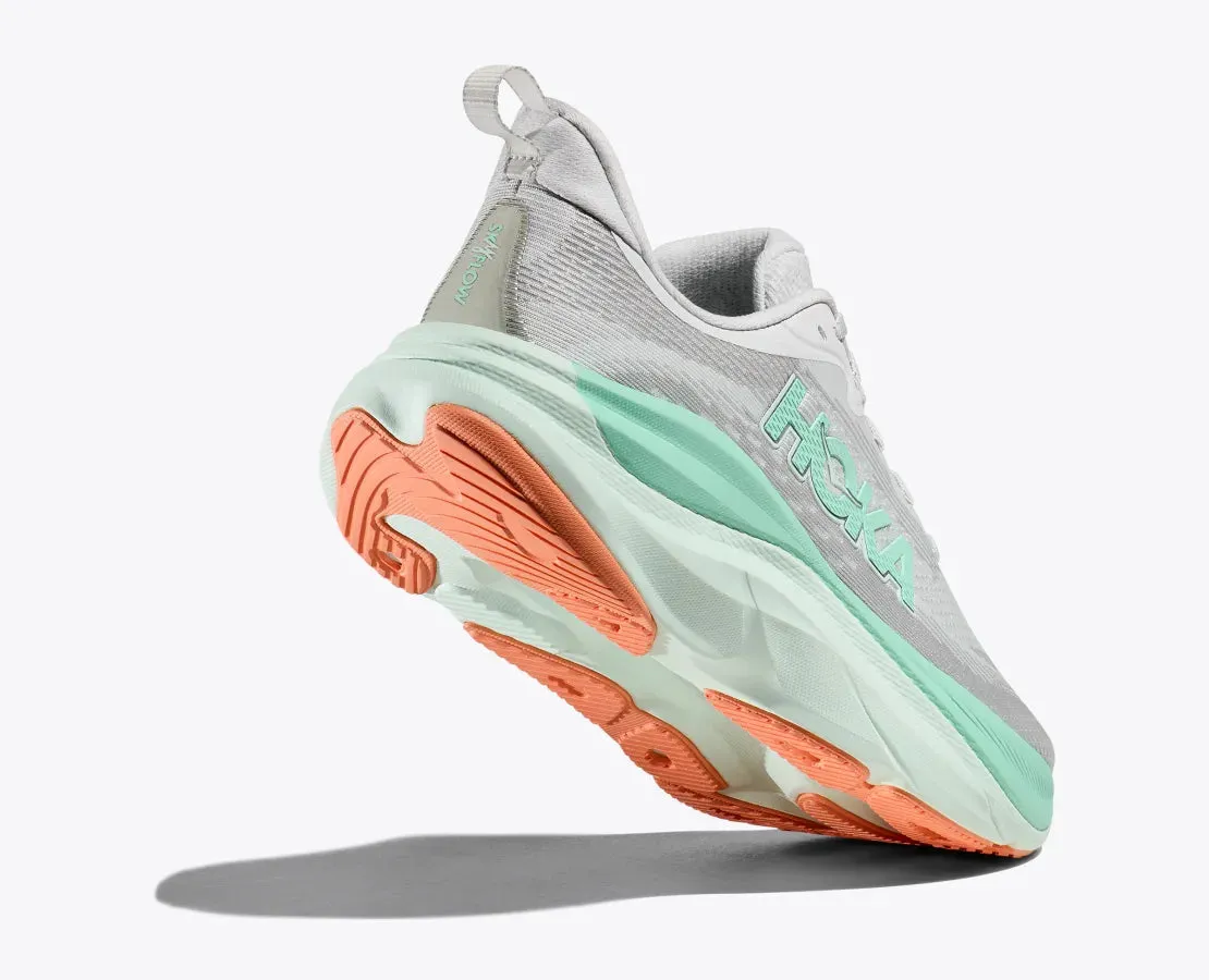 Women's HOKA Skyflow Running Shoe in Cosmic Grey / Seafoam