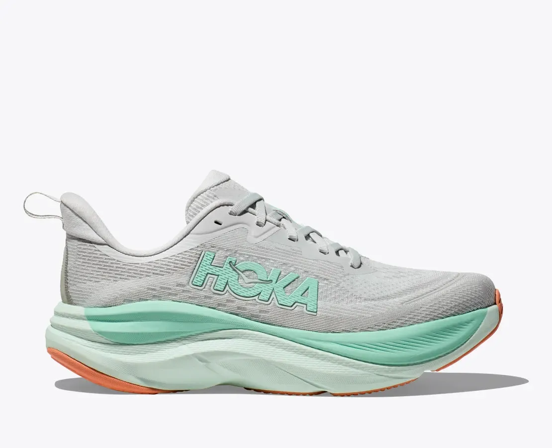 Women's HOKA Skyflow Running Shoe in Cosmic Grey / Seafoam