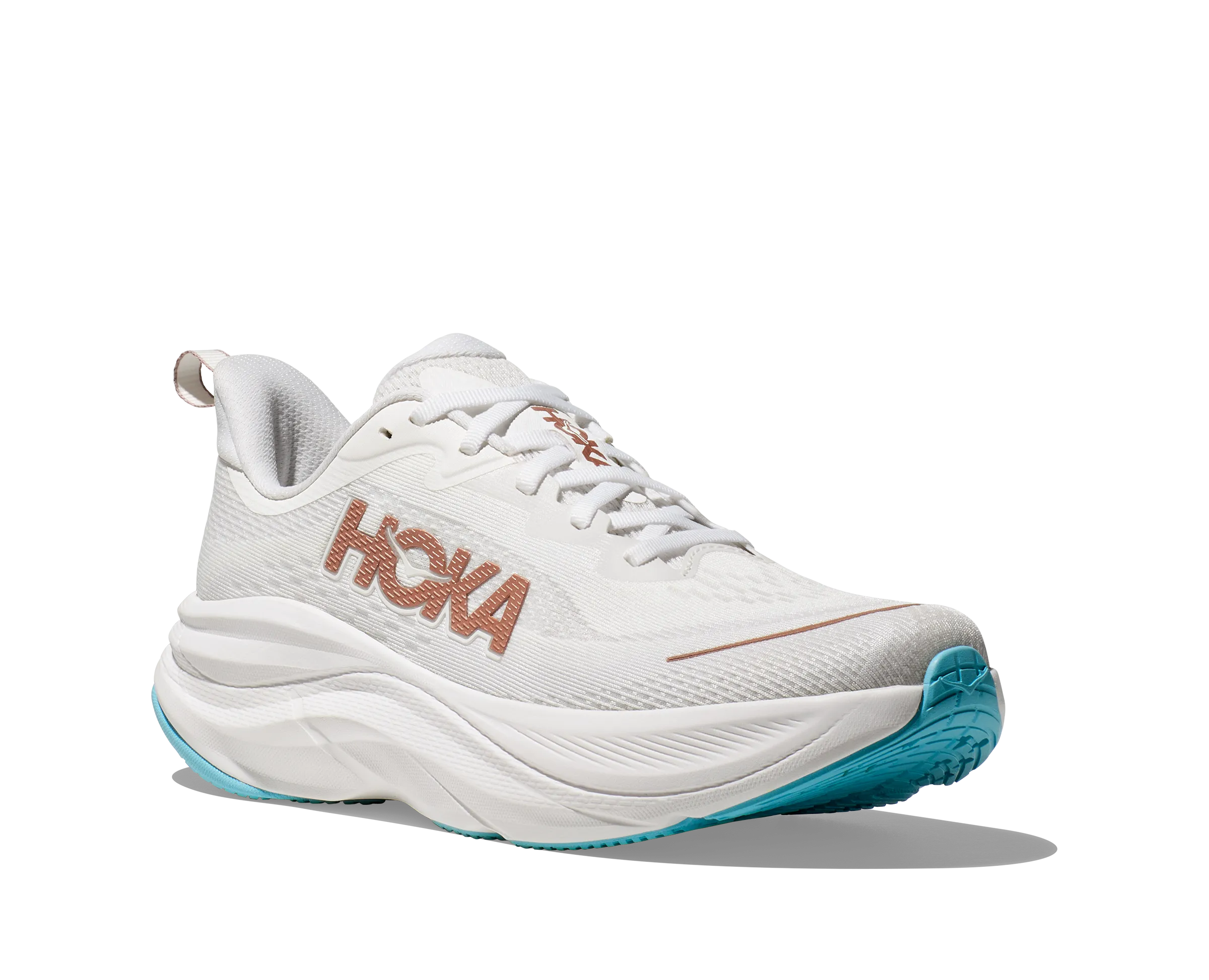 Women's HOKA Skyflow Running Shoe in Frost / Rose Gold