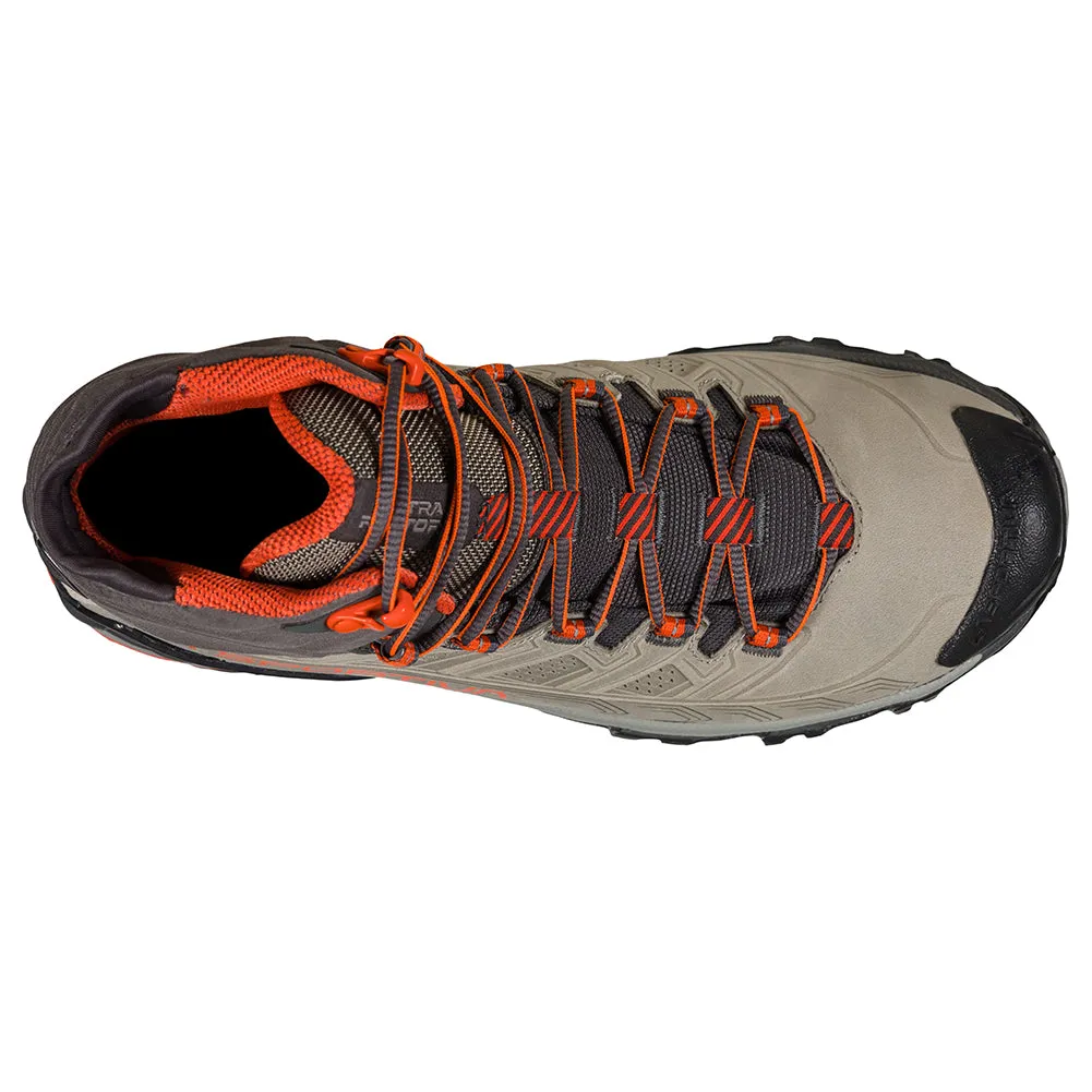 Women's La Sportiva Ultra Raptor II Mid Leather GTX Color: Moon/ Paprika