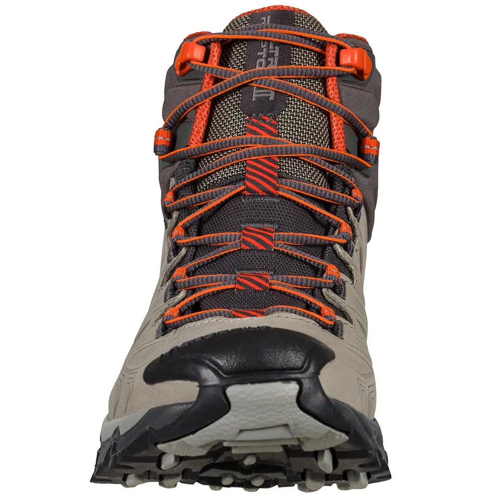 Women's La Sportiva Ultra Raptor II Mid Leather GTX Color: Moon/ Paprika